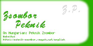 zsombor peknik business card